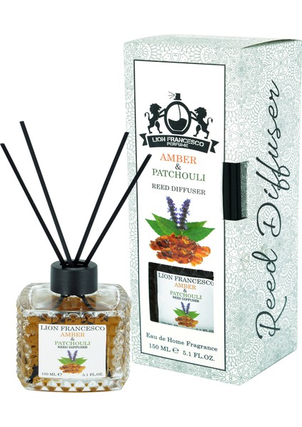 Lion Francesco Reed Diffuser Amber & Patchouli Bambu Çubuklu Oda Kokusu 150 ml