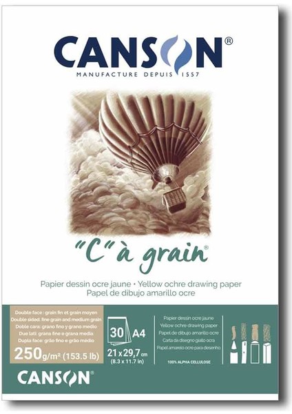 A4 Ca Grain Toprak Renkli Çizim Defteri 250 Gram 30 Yaprak