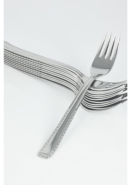 Paslanmaz Çelik Rostfrei Yemek Çatalı Takımı 12'li fiyatları