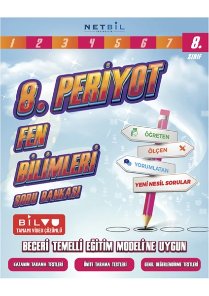 Netbil Yayınları  8. Sınıf Fen Bilimleri Periyot Soru Bankası