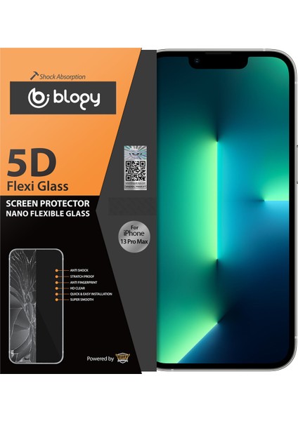 iPhone 13 Pro Max Flexi 5D Ekran Koruyucu