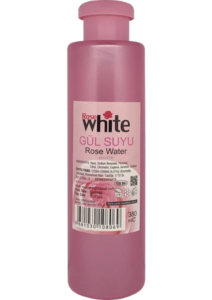 Rose White Sentetik Gül Suyu  380 ml