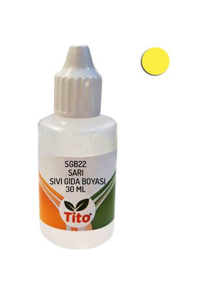 Sarı Gıda Renklendiricisi Sıvı Suda Çözünür 30 ml