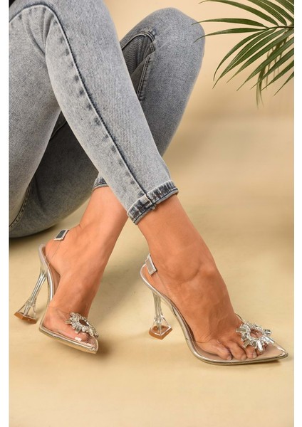 Kadin Seffaf Tasli Klasik Topuklu Ayakkabi fırsatları