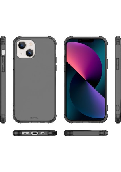 iPhone 13 Mini Crystal Fit Kılıf Smoke Black