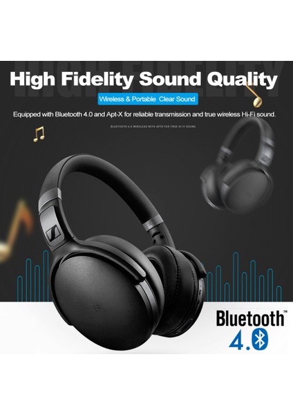 Hd 4.40BT Kablosuz Bluetooth Kulaklık Kulak Üstü Hi-Fi (Yurt Dışından)