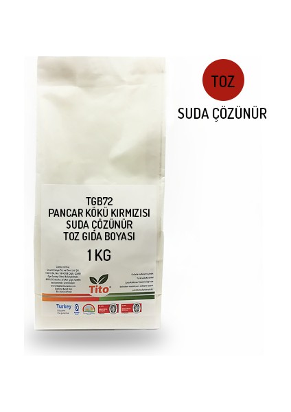 Pancar Kökü Kırmızısı Gıda Renklendiricisi Toz Suda Çözünür 1 kg