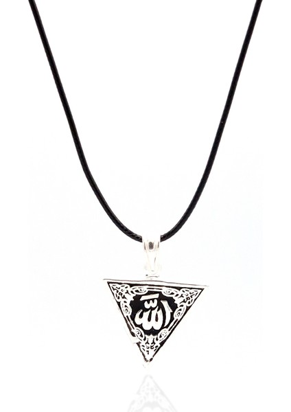 Allah C.c. Işlemeli 925 Ayar Erkek Gümüş Kolye