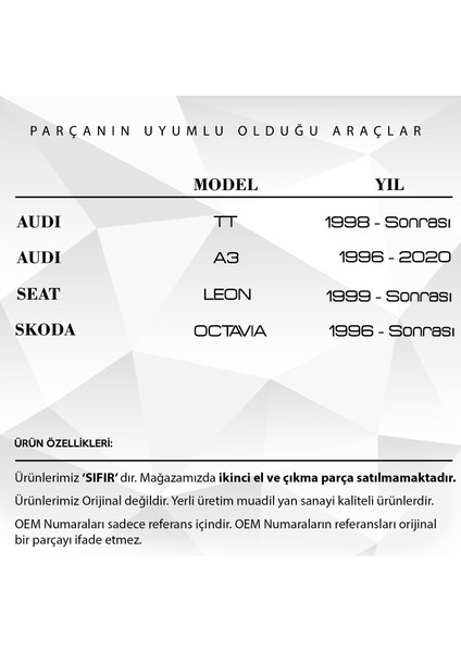 Volkswagen, Audi ve Seat Için Radyatör Alt PLASTIĞI-1K0121367F modelleri