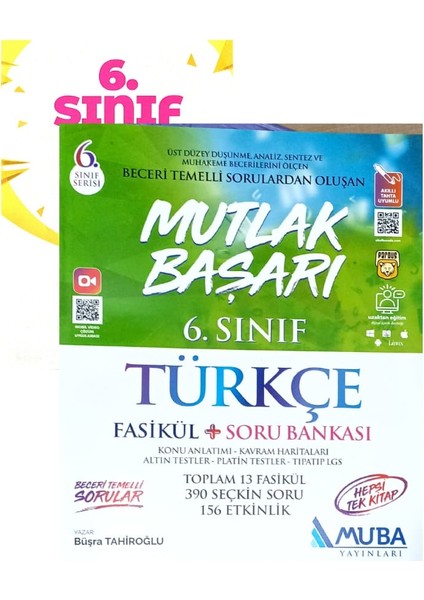 6. Sınıf Türkçe Fasikül-Soru Bankası-Yeni Baskı-(Muba Yayınları Denemeli)