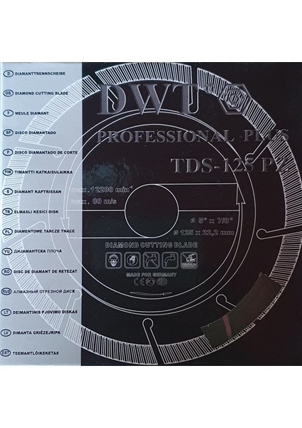 TDS-125PZ Elmas Kesici Disk
