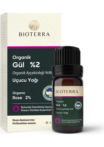 Organik Gül Uçucu Yağı 5 ml (Gül Yağı)