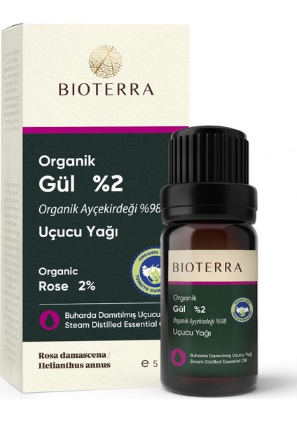 Organik Gül Uçucu Yağı 5 ml (Gül Yağı)