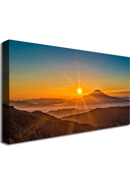 Bordosanat 80 x 40 cm Dağlar ve Günbatımı Dekoratif Duvar Kanvas Tablo fiyatları