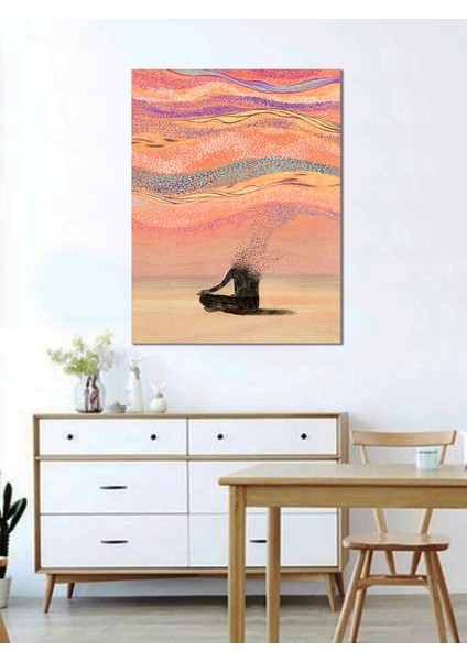 Bordosanat 60 x 75 cm Soyut Dekoratif Duvar Kanvas Tablo