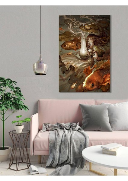 Bordosanat 80 x 120 cm Fantastik Dekoratif Duvar Kanvas Tablo