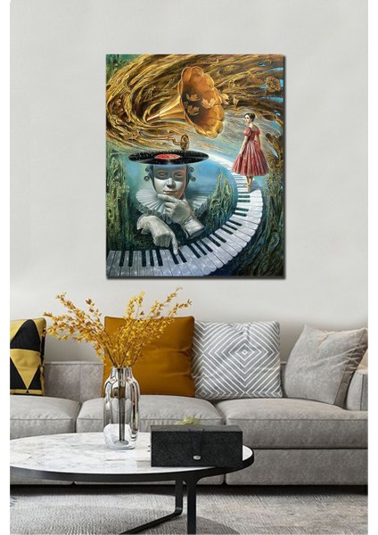 Bordosanat 60 x 75 cm Soyut Dekoratif Duvar Kanvas Tablo