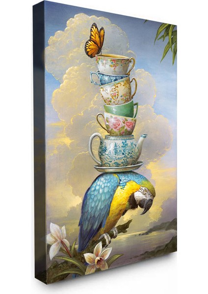 Bordosanat 60 x 110 cm Papağan Dekoratif Duvar Kanvas Tablo fiyatları