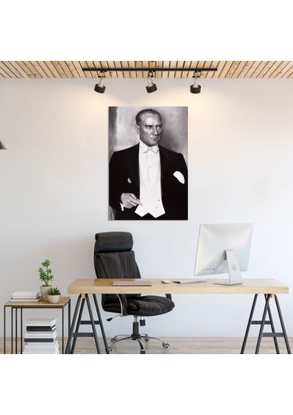 Bordosanat 70 x 100 cm Atatürk Dekoratif Duvar Kanvas Tablo