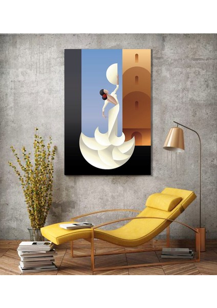 Bordosanat 60 x 90 cm Soyut Dekoratif Duvar Kanvas Tablo