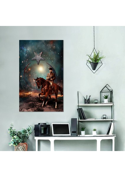 Bordosanat 50 x 80 cm Atatürk Dekoratif Duvar Kanvas Tablo
