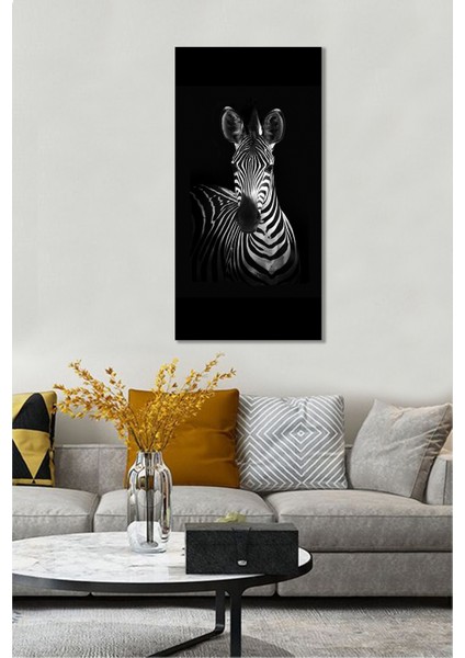 Bordosanat 70 x 140 cm Zebra Dekoratif Duvar Kanvas Tablo