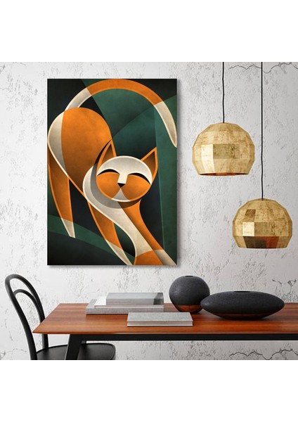 Bordosanat 70 x 100 cm Kedi Dekoratif Duvar Kanvas Tablo