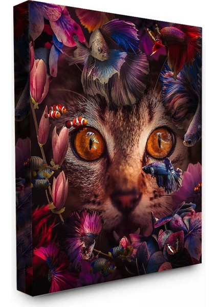 Bordosanat 70 x 85 cm Kedi Dekoratif Duvar Kanvas Tablo fiyatları