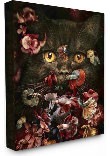 Bordosanat 60 x 85 cm Kedi Dekoratif Duvar Kanvas Tablo fiyatları