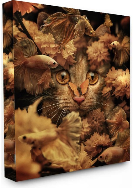 Bordosanat 60 x 75 cm Kedi Dekoratif Duvar Kanvas Tablo fiyatları