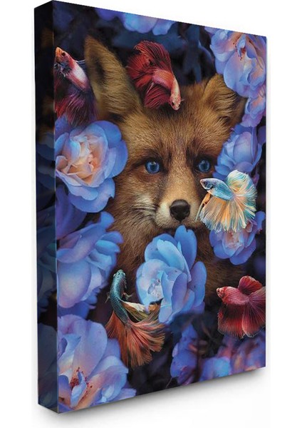 Bordosanat 90 x 133 cm Tilki Dekoratif Duvar Kanvas Tablo fiyatları