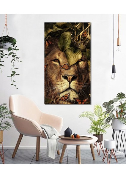 Bordosanat 50 x 90 cm Aslan Dekoratif Duvar Kanvas Tablo