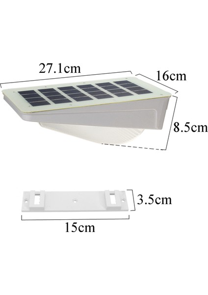 3W 42 LED Solar Duvar Lambası IP65 LED Bahçe Lambası (Yurt Dışından)