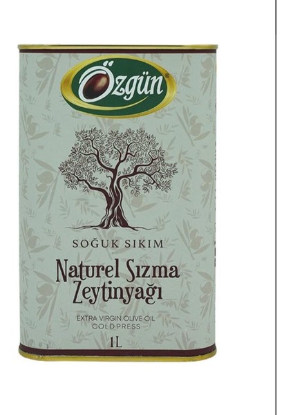 Özgün Naturel Sızma Zeytinyağı Soğuk Sıkım Teneke 1 lt