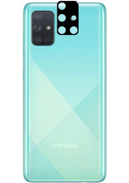 Samsung Galaxy A71 Uyumlu Lens Kamera Koruyucu Full Hd 3D Tempered Cam