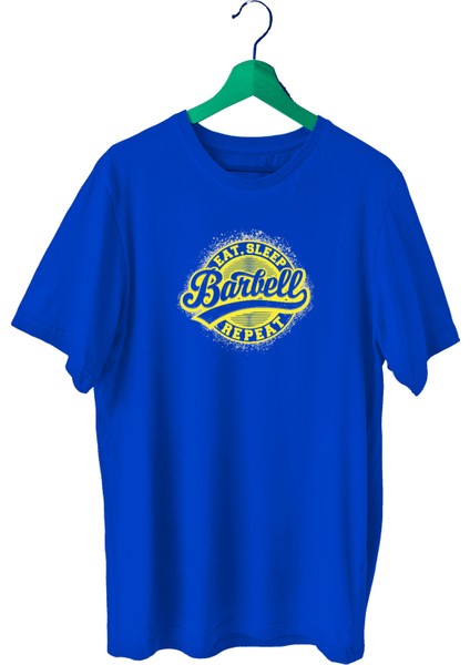 Barbell Sporcu T-Shirt Bisiklet Yaka