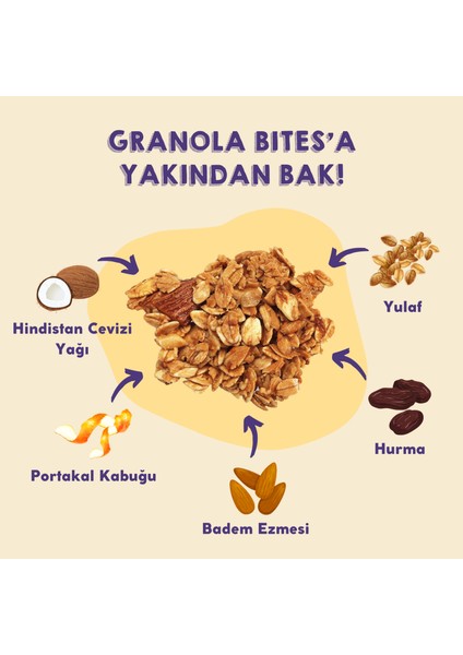 Büyük Boy Bademli Granola Bites 100 gr