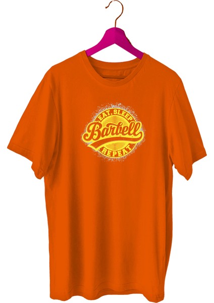 Barbell Sporcu T-Shirt Bisiklet Yaka