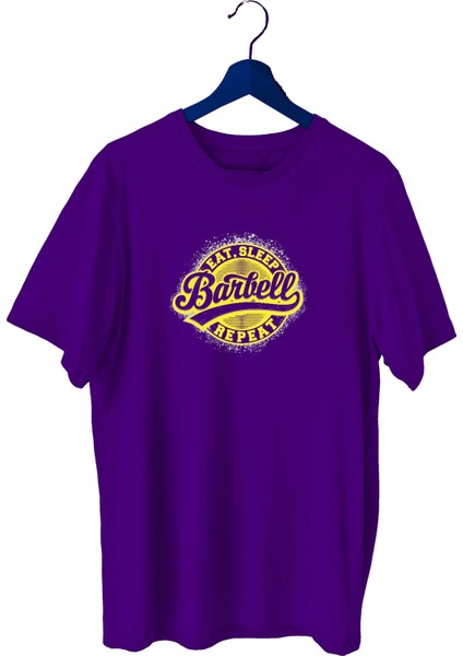 Barbell Sporcu T-Shirt Bisiklet Yaka