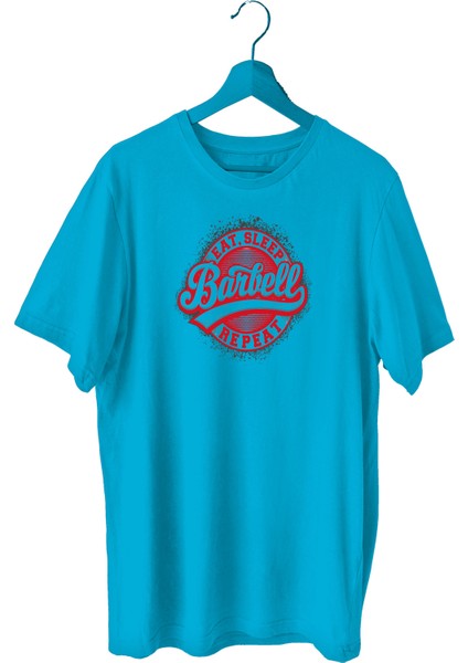 Barbell Sporcu T-Shirt Bisiklet Yaka