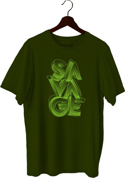 Savage Sporcu T-Shirt Bisiklet Yaka