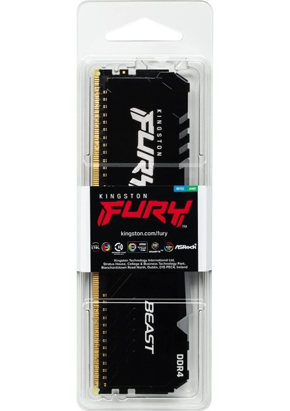 Fury Beast RGB 16 GB 3200 MHz DDR4 CL16 Ram KF432C16BB1A/16