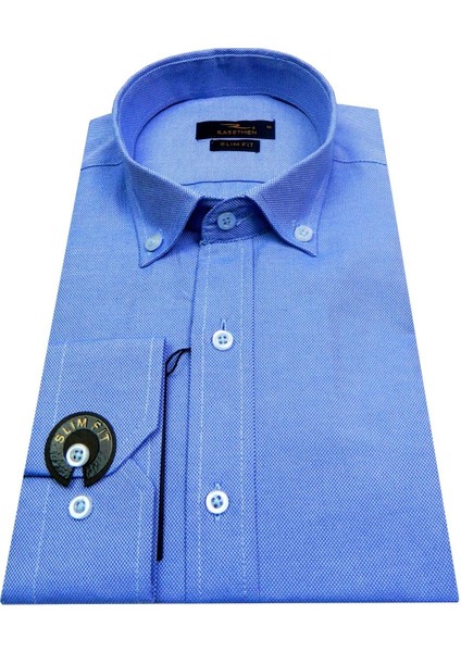 Rasttmen Slimfitt Uzun Kol Yaka Dügmeli Gömlek