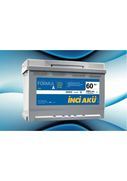 Inci Formul A Taurus Akü 12 V 60 Ah
