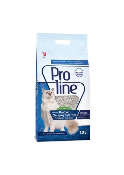Proline Bentonit Parfümsüz Kedi Kumu 10 Lt