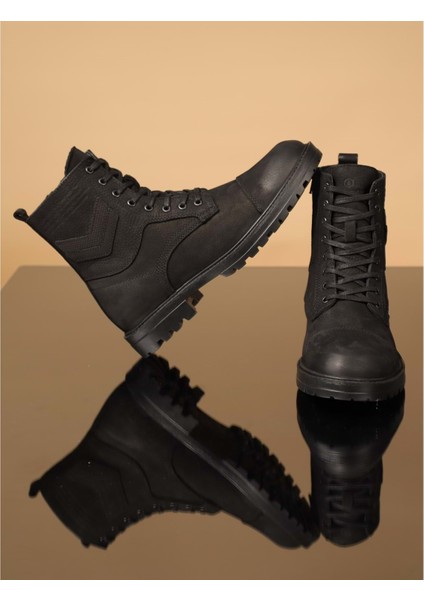 1069 Hakiki Deri Anatomik Erkek Bot - NKT01069-SIYAH Nubuk-44 indirimleri