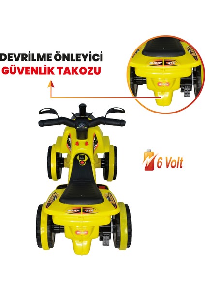 Buddy Akülü Atv 6V-SARI