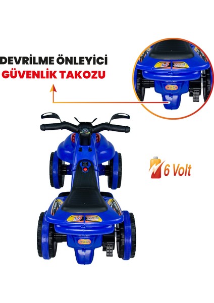Akülü Atv 6 V Karınca 2020 Müzikli Işıklı Mavi fırsatları