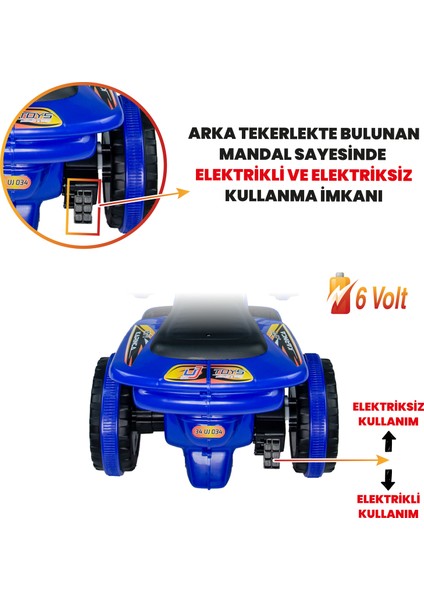Akülü Atv 6 V Karınca 2020 Müzikli Işıklı Mavi indirimleri