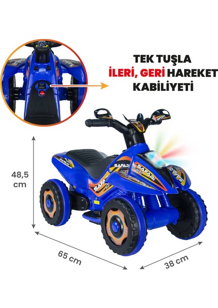 6V Akülü ATV Mavi